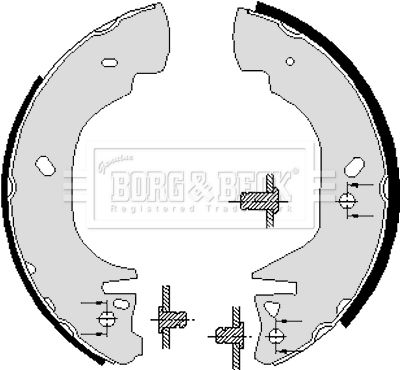 BORG & BECK Piduriklotside komplekt BBS6024